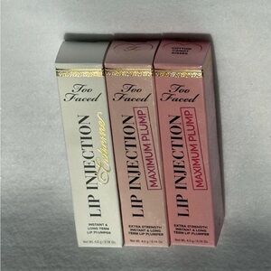 Too Faced Lip Injection Extreme & Max Plump Trio Lip Bundle